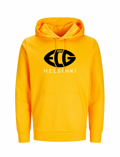 Keltainen collegehuppari ECG